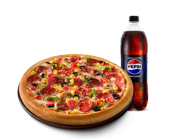 Büyük Boy Pizza + İçecek (1 L.)