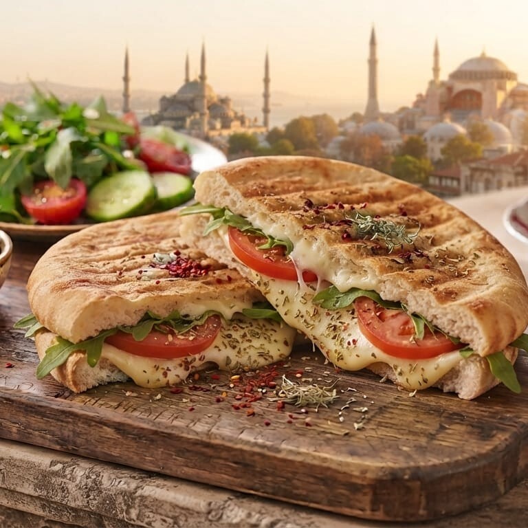 Bz Domates,kekik ve enfes krem peyniri [Tostlab Caprese]