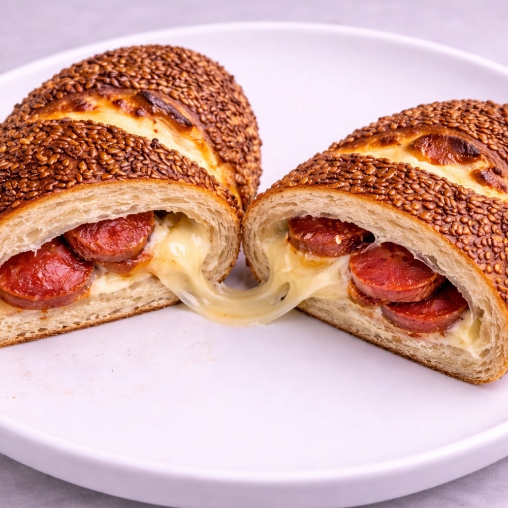 Sucuk Kaşarlı İçli Simit