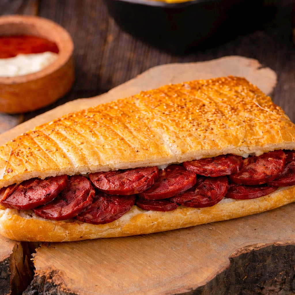 Yarım Ekmek Sucuklu Tost