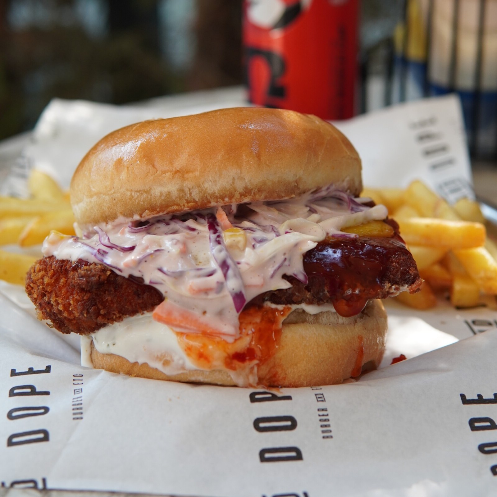 Spicy Chicken Coleslaw Burger