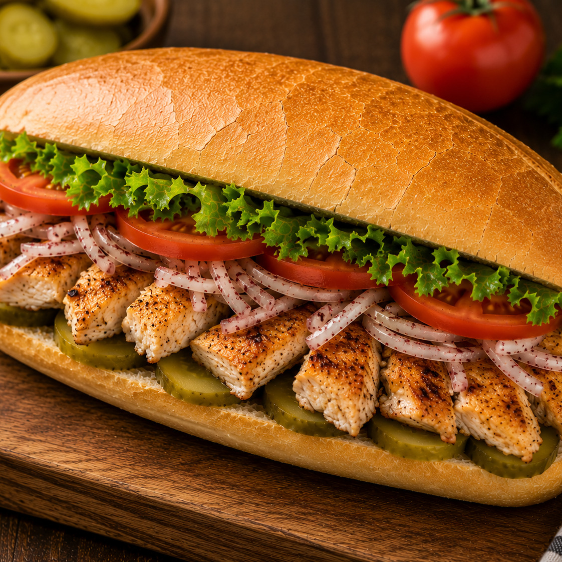 Tam Ekmek Arası Izgara Tavuk Göğüs