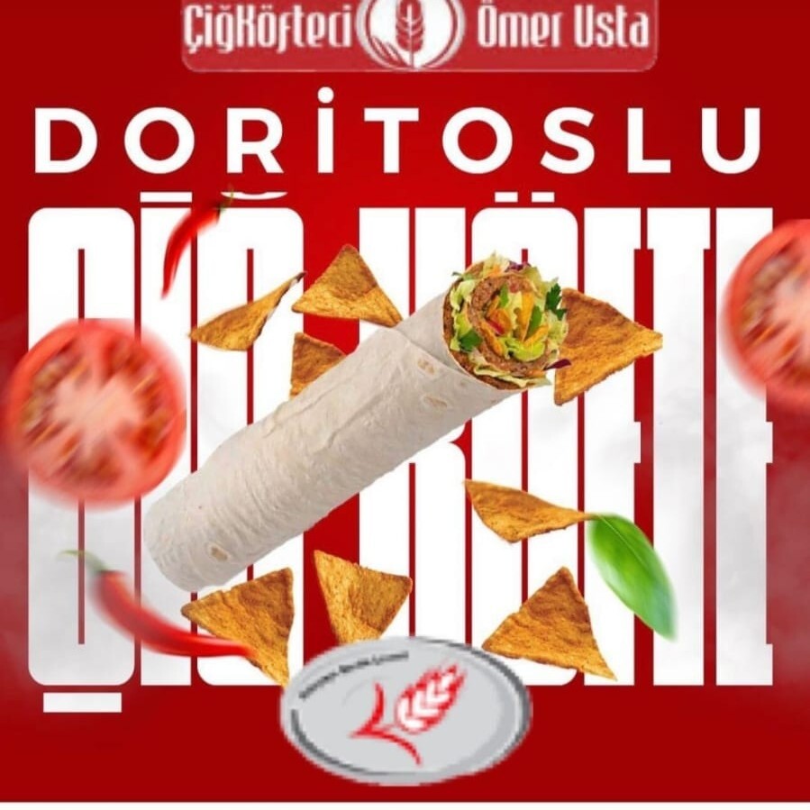 Doritoslu Çiğ Köfte Dürüm Menü istege göre acılı acısız