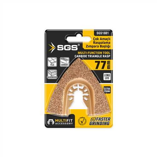 MULTI-TOOLS KESİCİ VE RASPALAMA ZIMPARA BAŞLIĞI KARBÜR 77MM