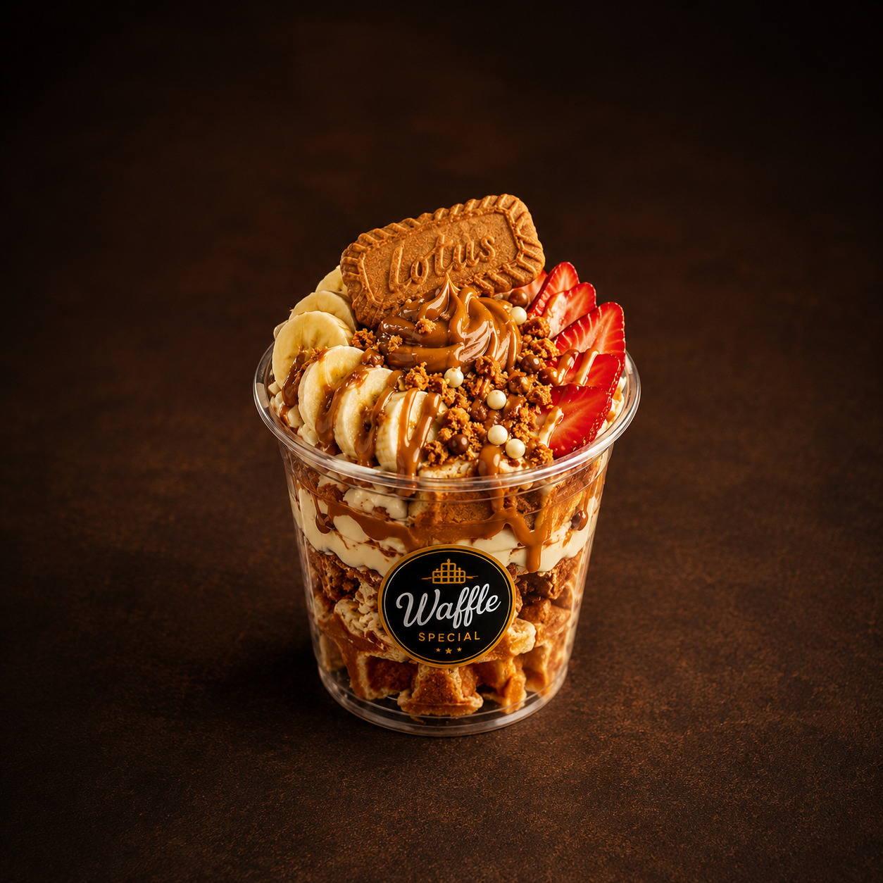 Lotus Caramel Special Bardak Waffle