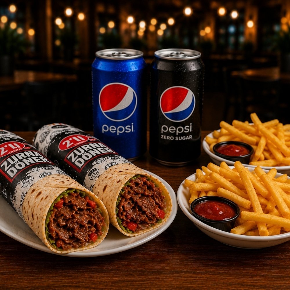2'li 100 gr Zurna & 2'li Patates Cips + (2 Adet 330 ml İçecek) Pepsi & Yedigün veya Lipton