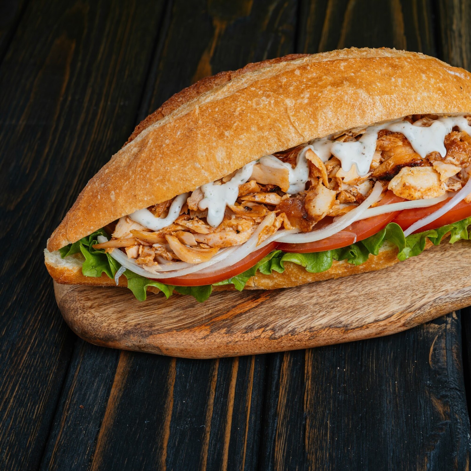 Somun(Sandviç boyutunda) Ekmek Tavuk Döner ( 150 Gr )