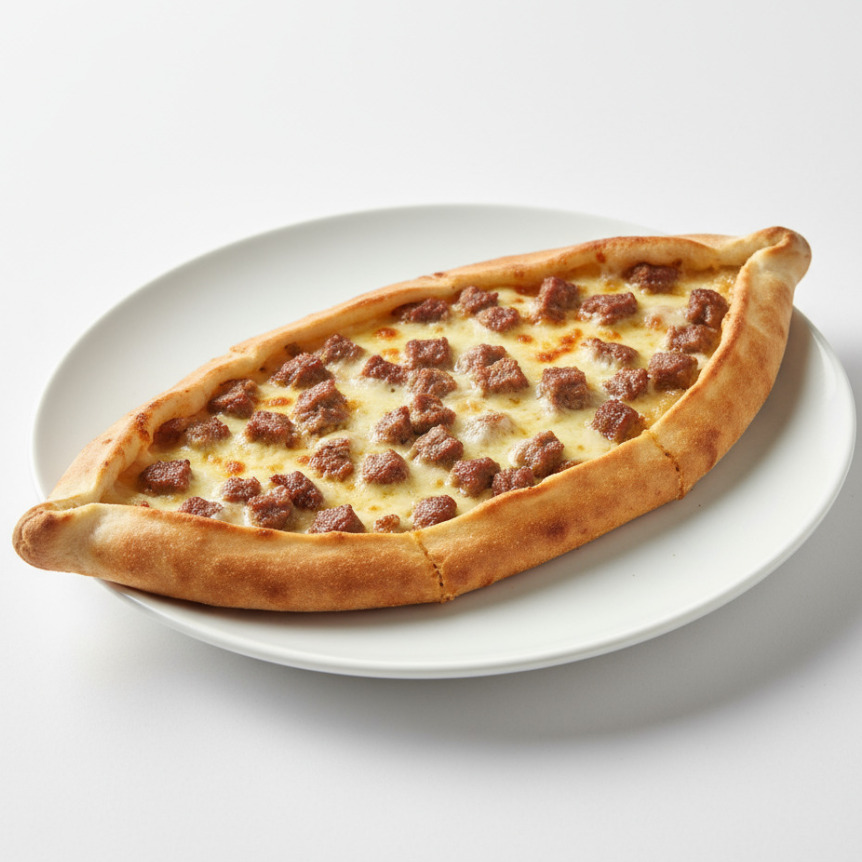 Tereyağlı Kavurmalı Kaşarlı Pide (1 Metre)