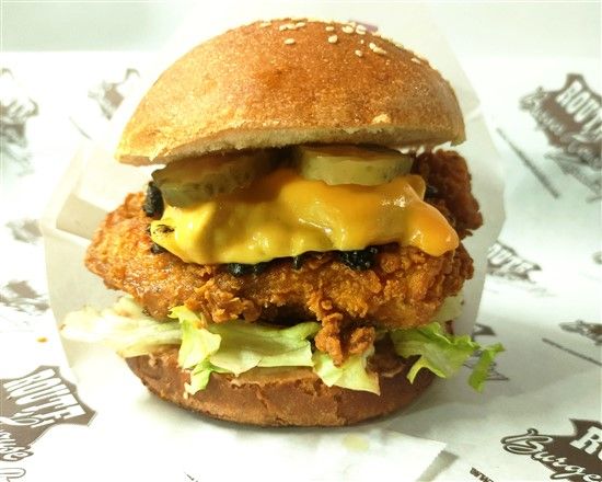 Chicken Mushroom Cheese Burger