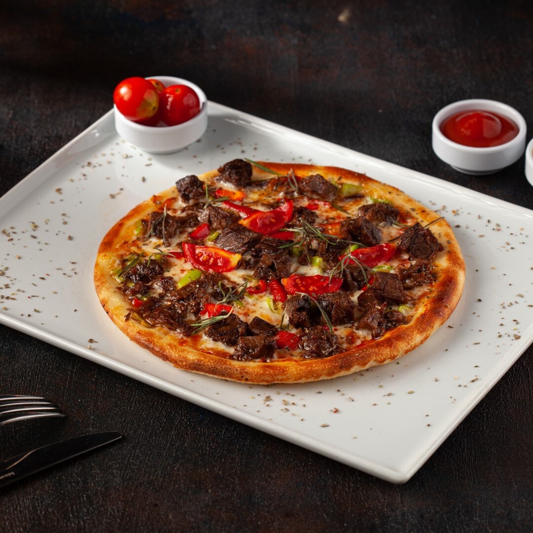 Kavurmalı Pizza Menü Orta Boy