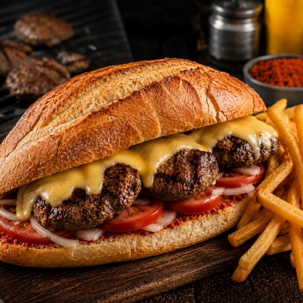 Ekmek Arası Cheddarlı Köfte Menü