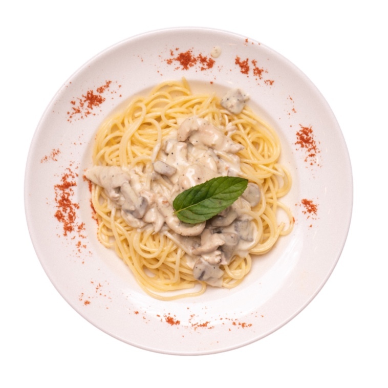Krema Mantarlı Tavuklu Spagetti Makarna