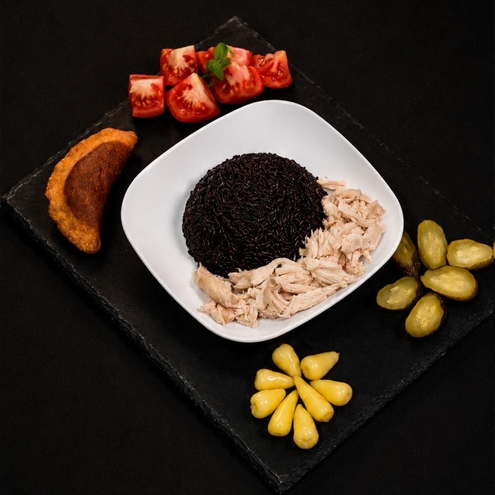 Tavuk Göğüs, Siyah Pirinç Pilavı