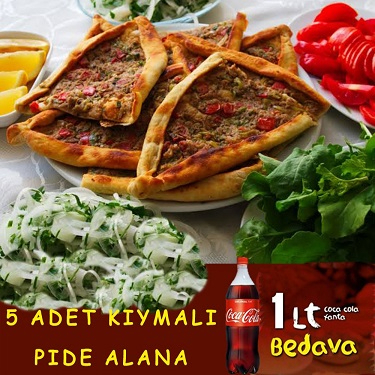 5' li Kıymalı Pide Menü