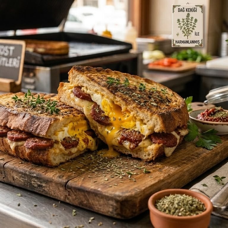 Kekikli Tam Karışık Tost