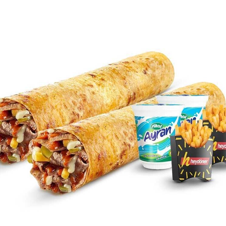 2'li Et Döner Medium Dürüm Menü