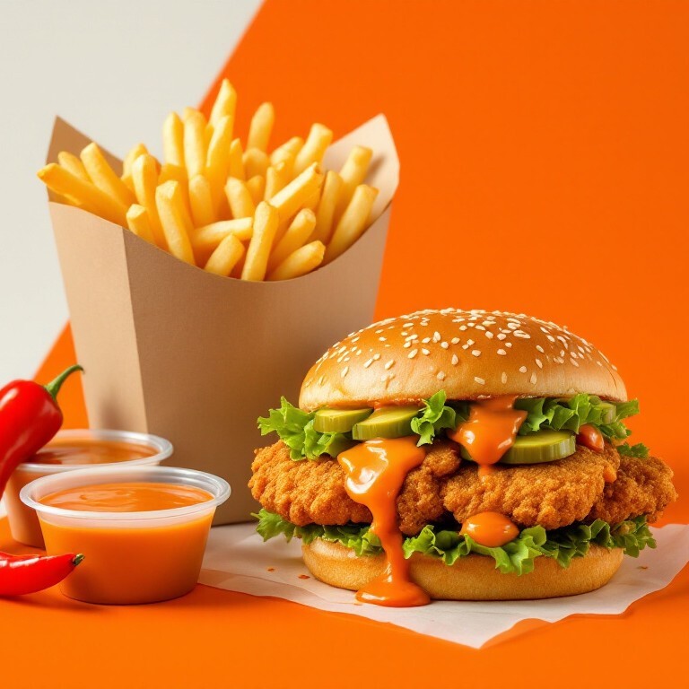 Tasty Chipotle Burger & Patates