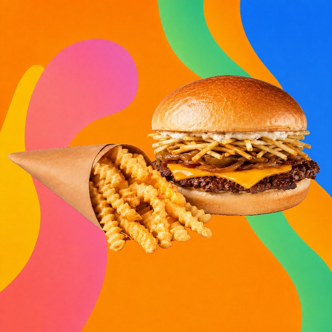 Single Trüflü Smash Burger & Patates Kızartması