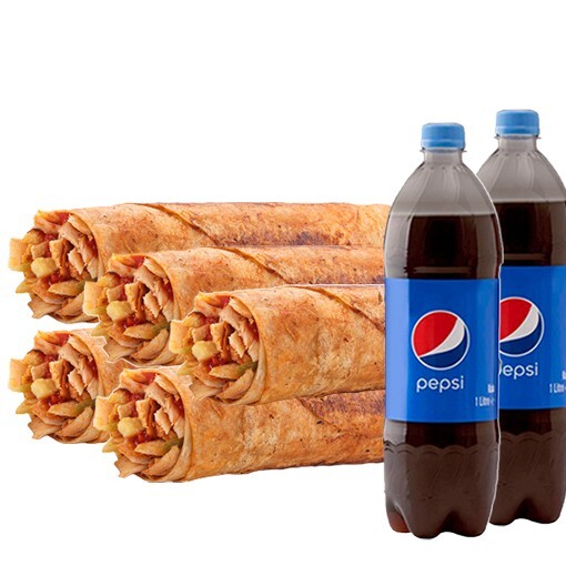 5'li Tavuk Döner Dürüm (Medium) Menü
