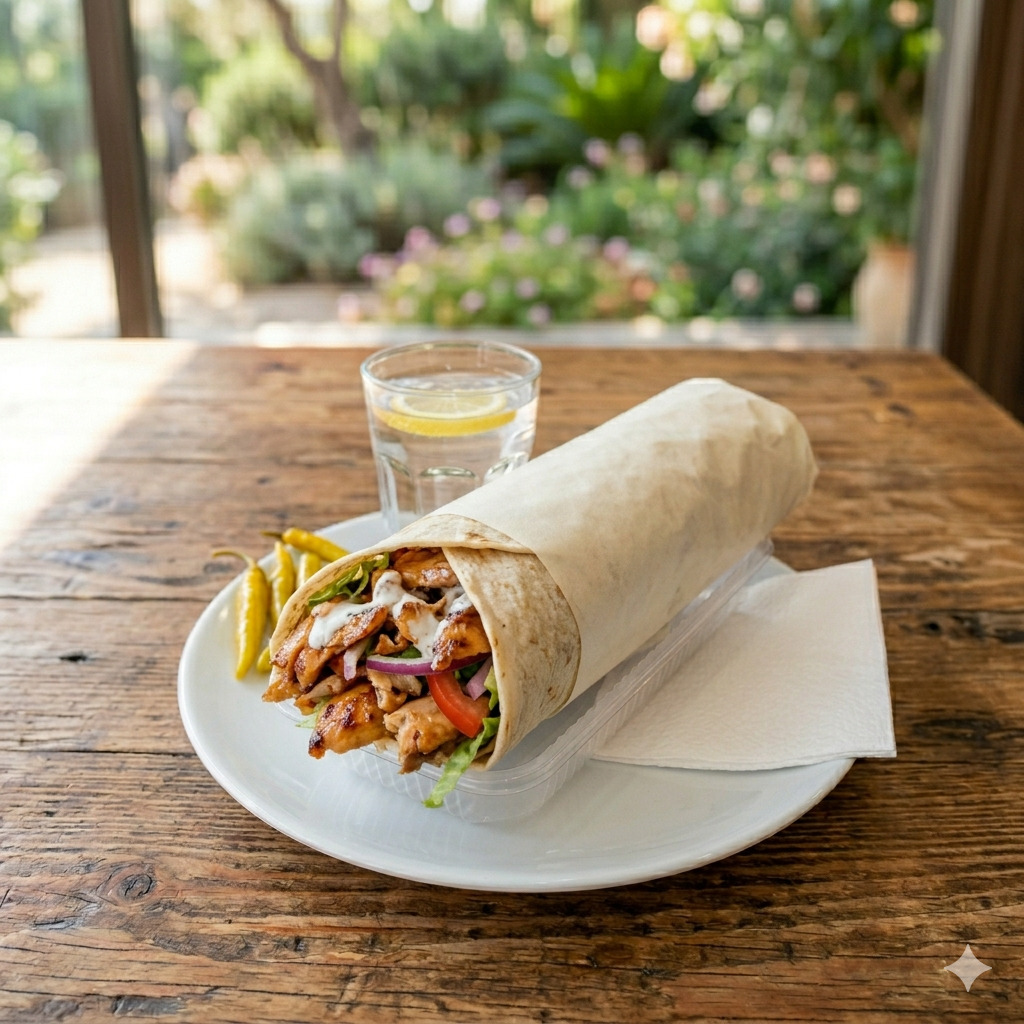 100 Gr Tavuk Döner Lavaş+ k.ayran