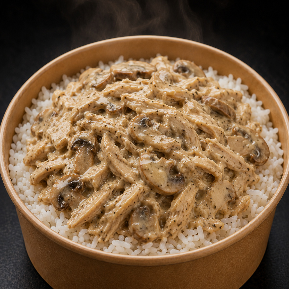 Kremalı Mantar Soslu Tavuklu Pilav