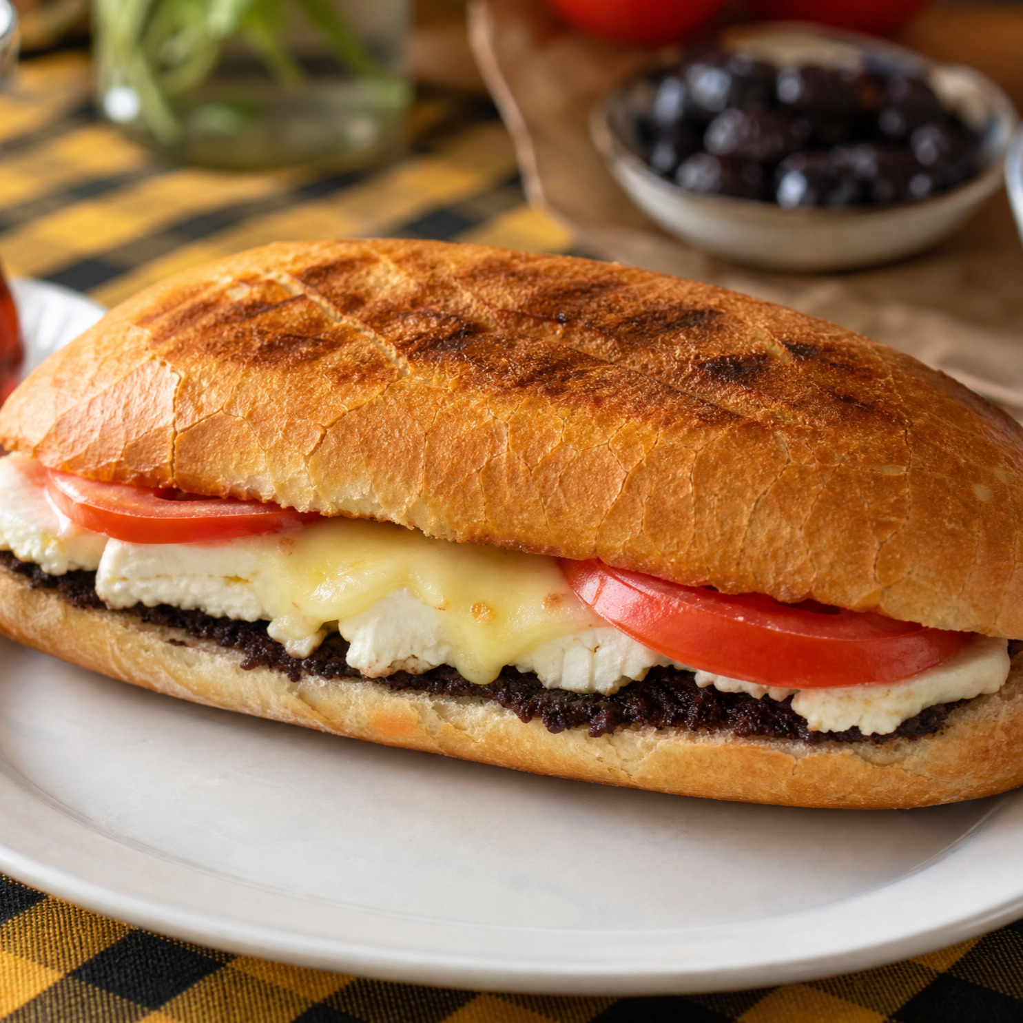 Beyaz Peynirli Domatesli Tost