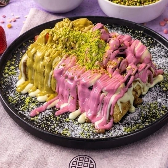 Frambuaz & Karamel & Beyaz Waffle