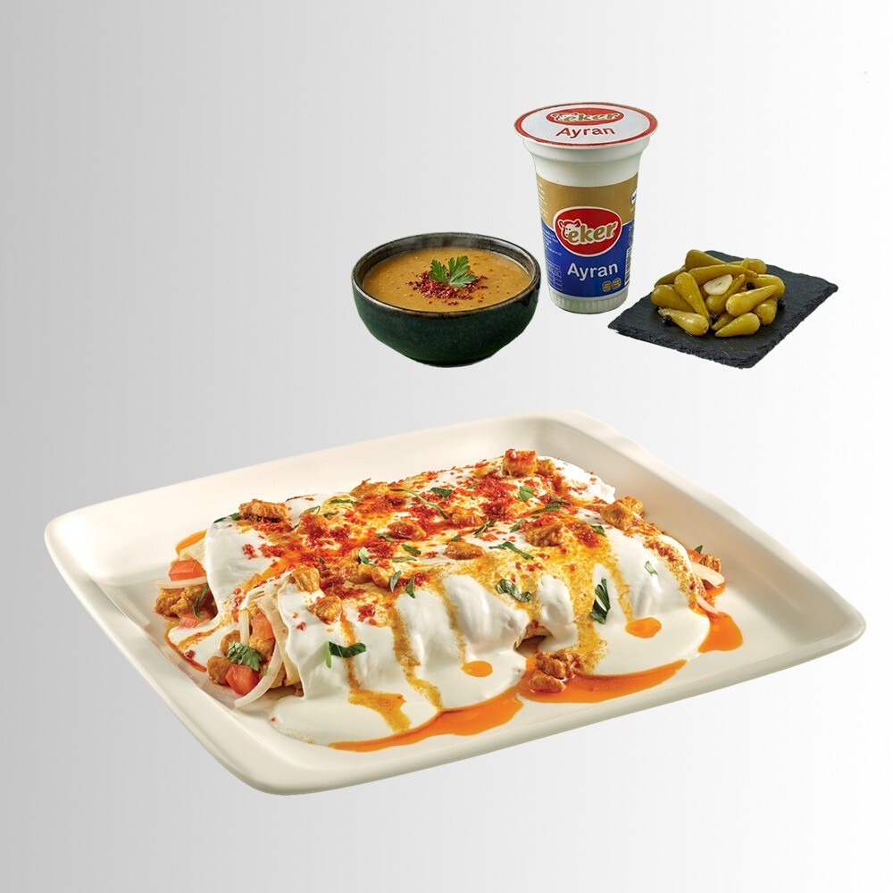 Yoğurtlu Tavuk Tantuni̇(Ayran, Turşu ikramlı)