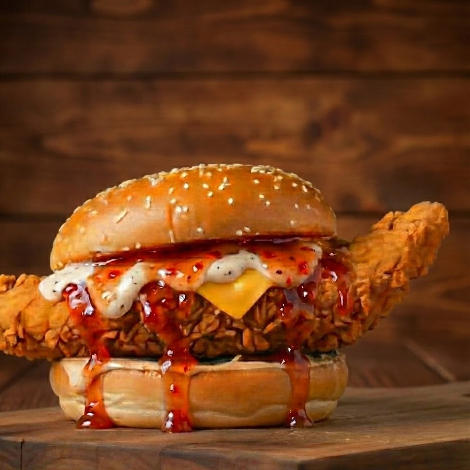 Trüflü Tavuk Burger - Patatessiz