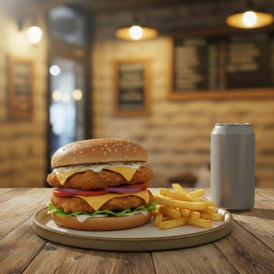 Double Tavuk Burger Menü