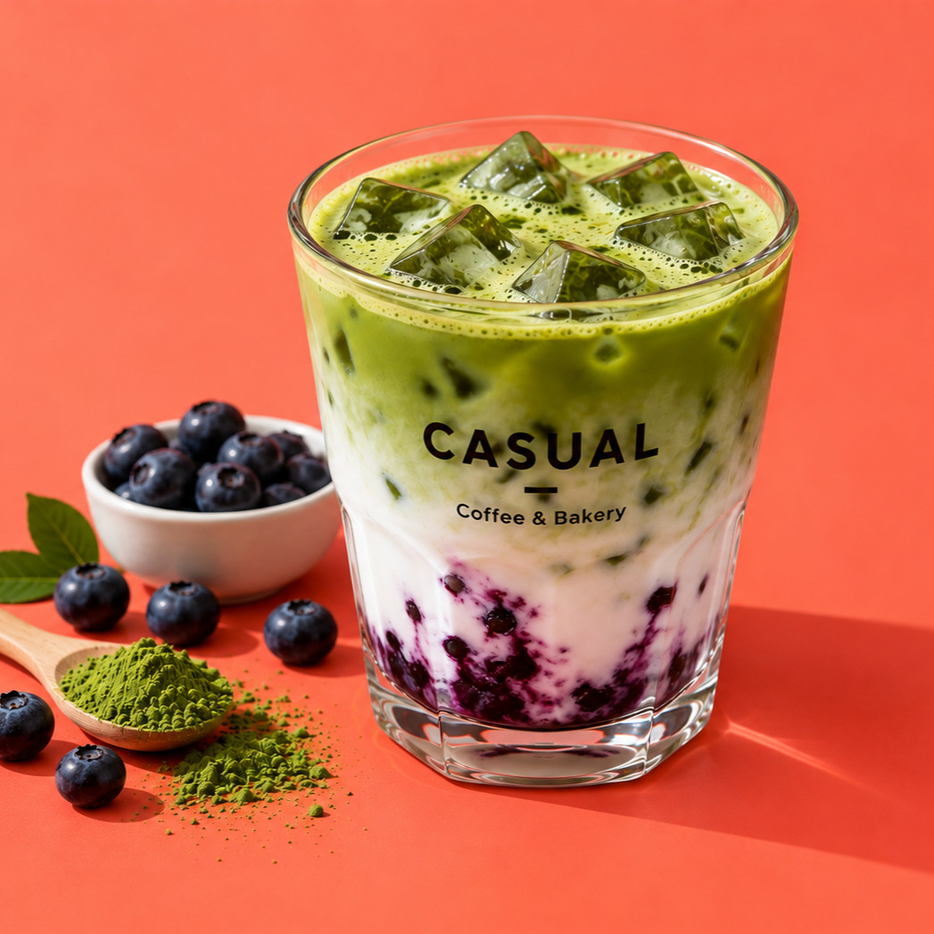 Blueberry Matcha Latte (Soğuk)