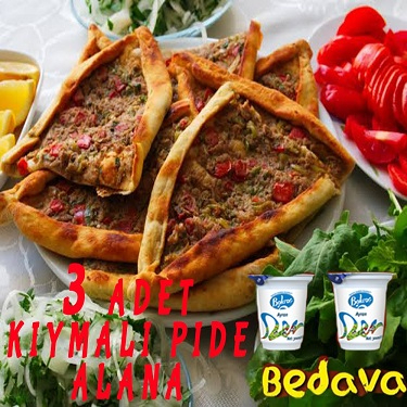 3' lü Kıymalı Pide Menü