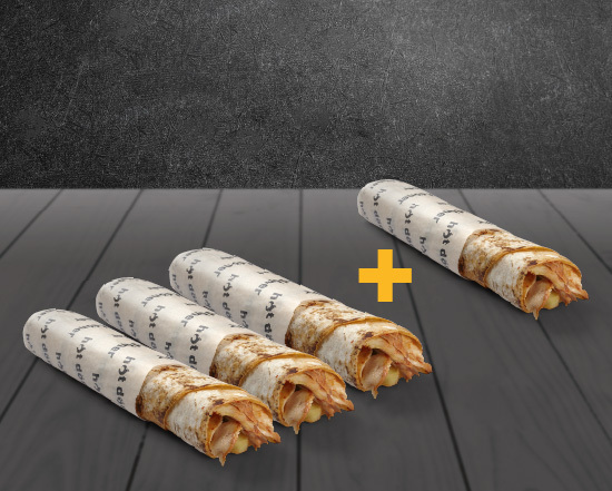 3+1 Tavuk Midi Dürüm
