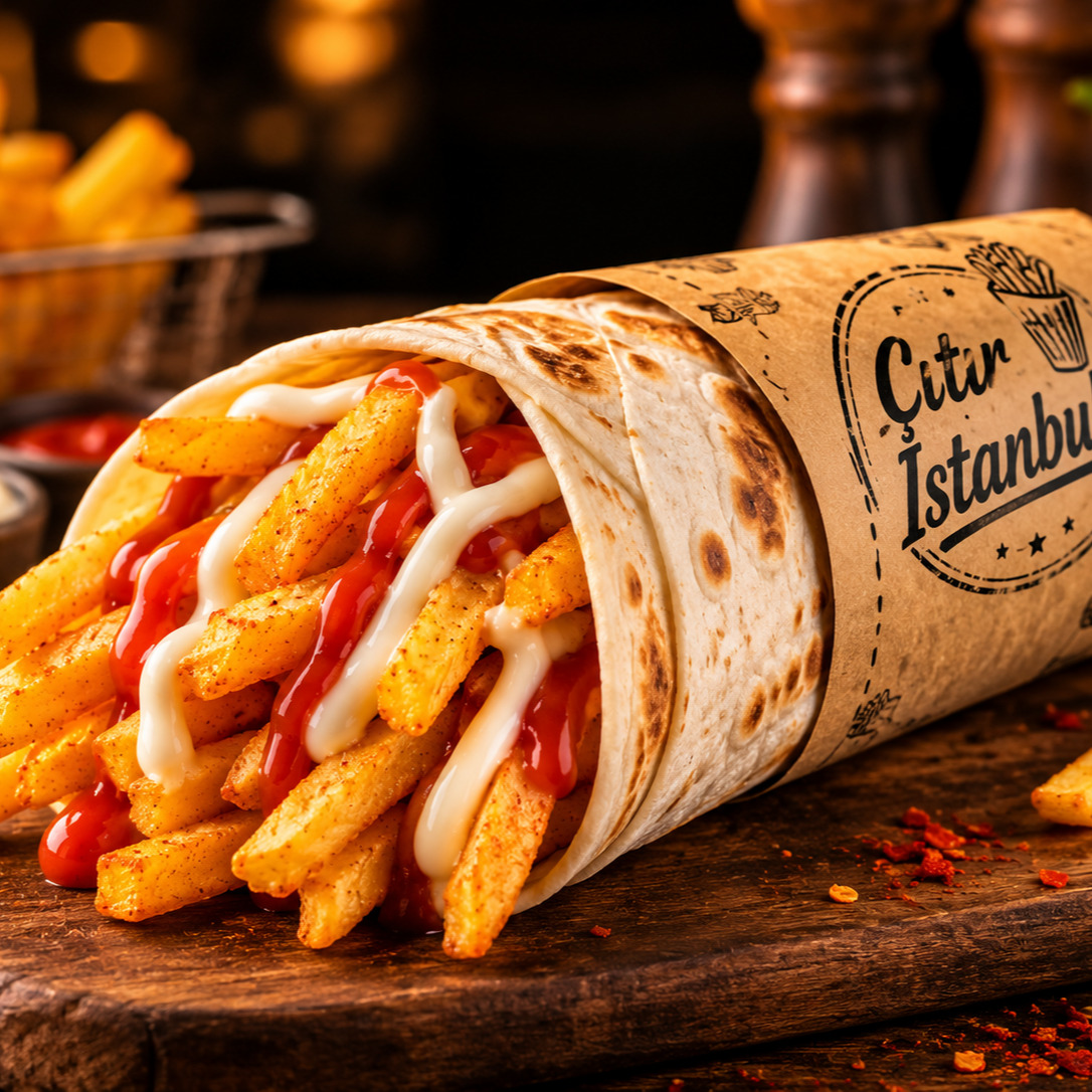 Lavaş Dürüm Çıtır Patates Kızartması
