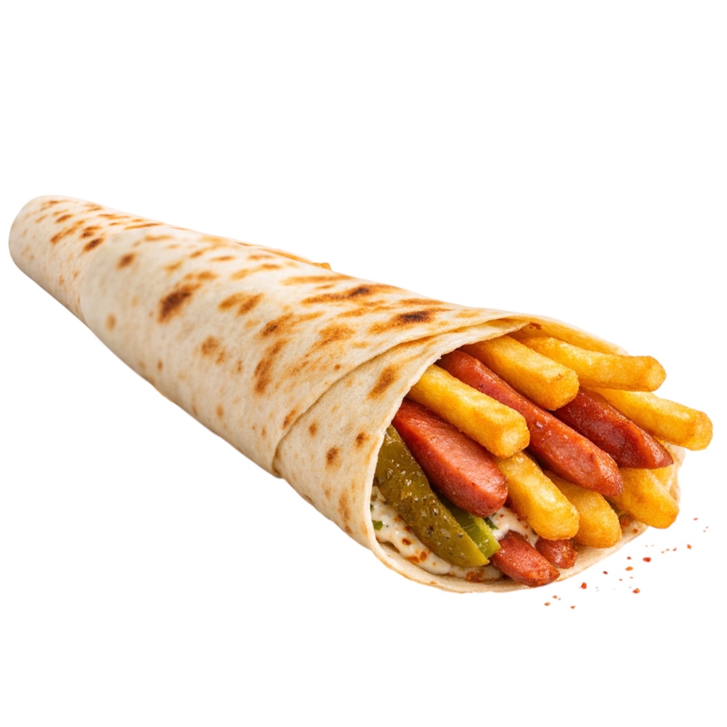 Sosisli Kaşarlı Wrap (45 Cm)