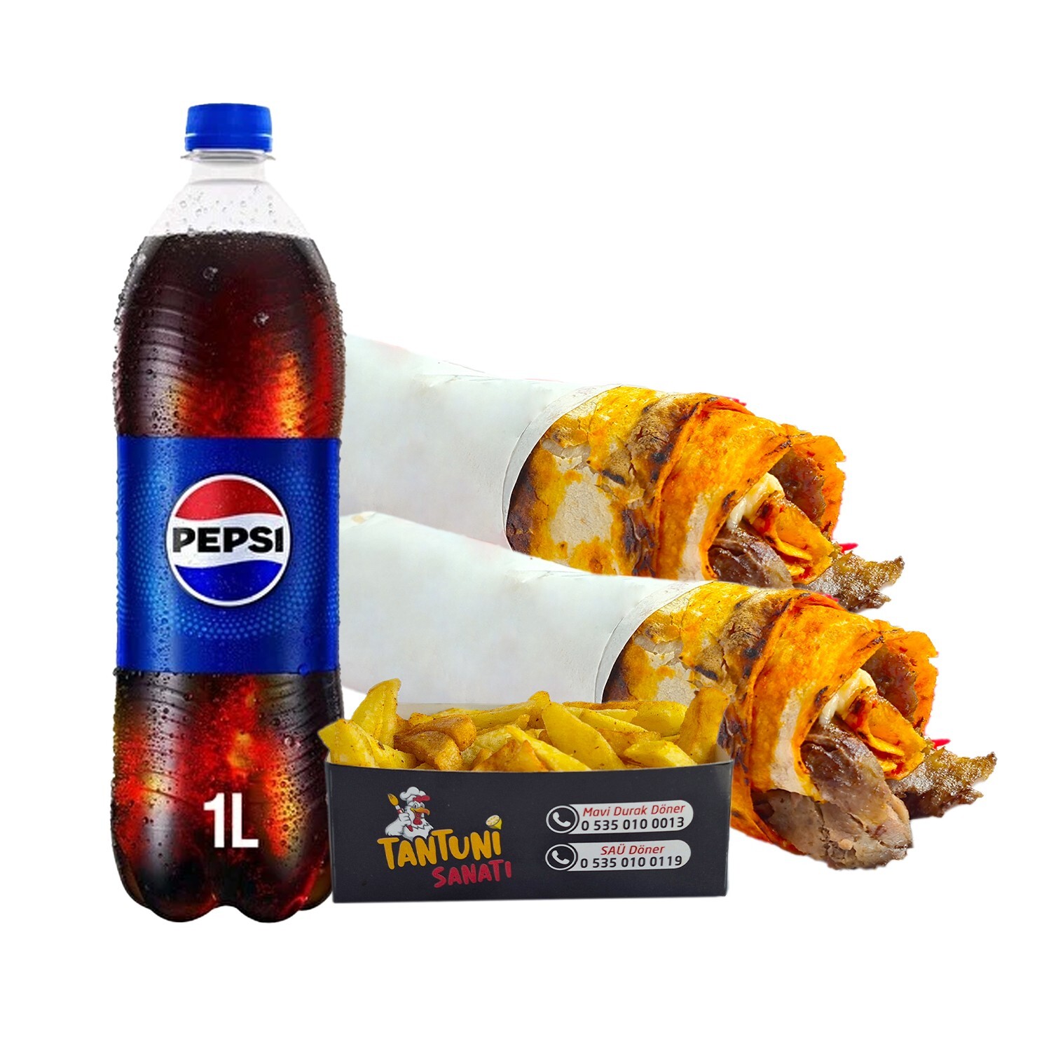 2'li Et Döner Dürüm Menü 1