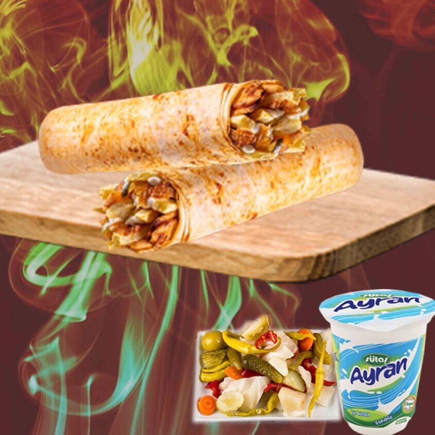 Ekonomik Tavuk Döner Dürüm Menü