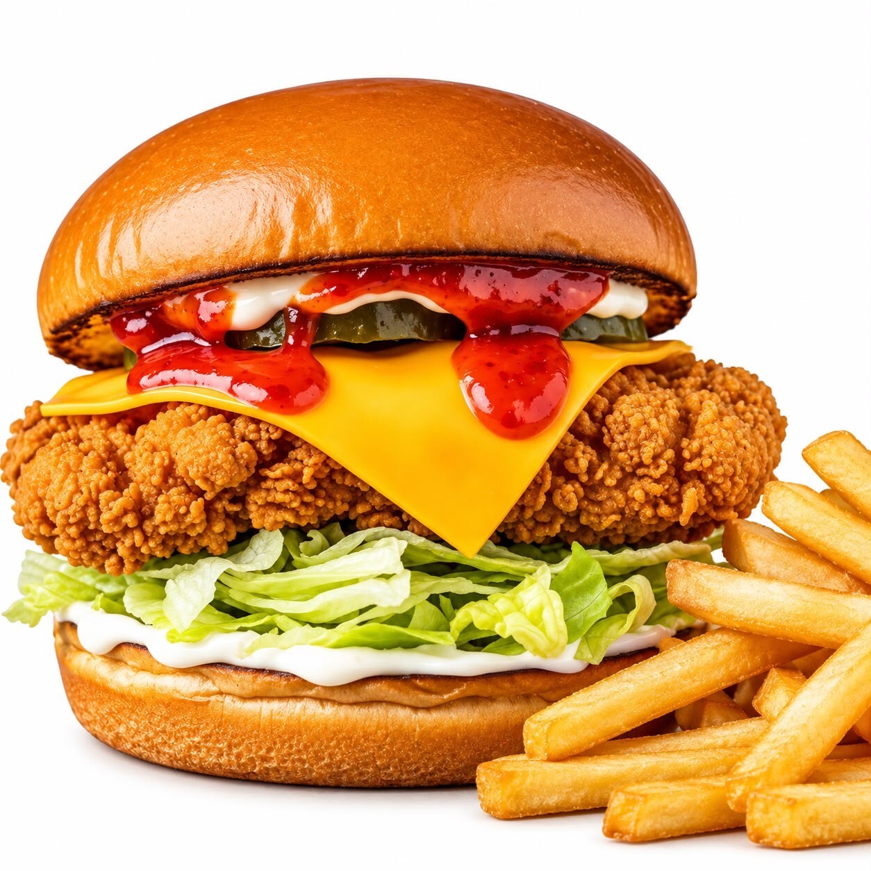 Crispy Sweet Chili Burger Menü