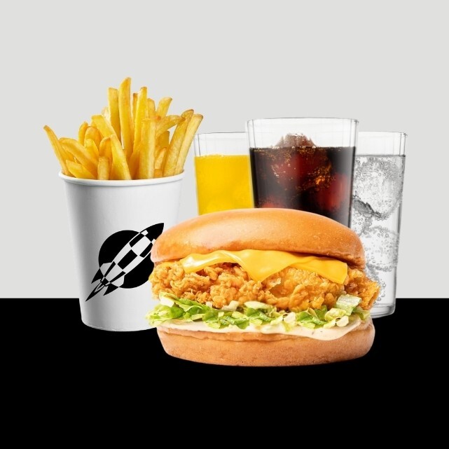 Fried Chicken Burger Menü
