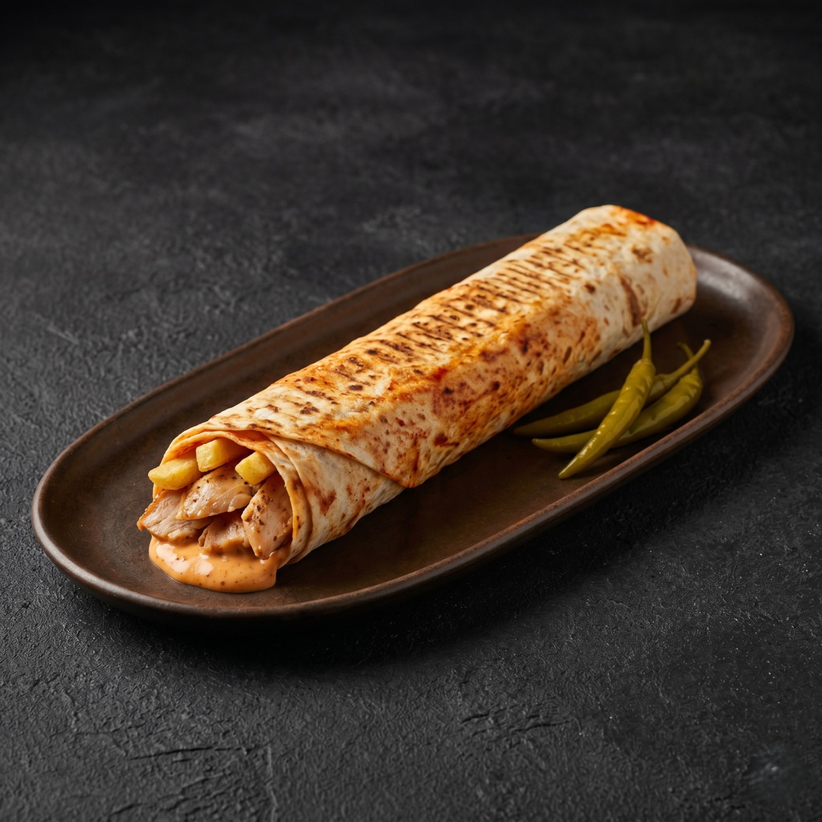 Burger Soslu Tavuk Döner Dürüm (100 gr.)