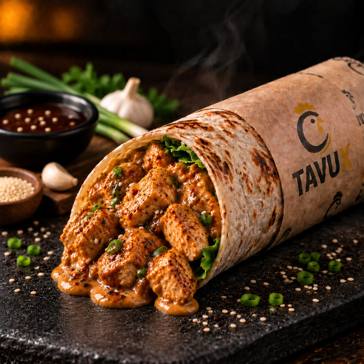 Teriyaki Soslu Tavuk Dürüm