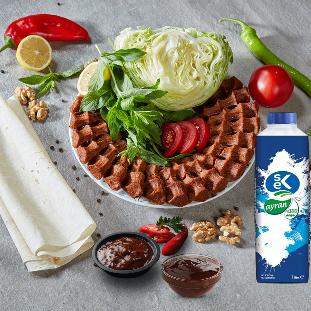 (500 gr.) Çiğ Köfte & (1 lt.) Ayran Menü