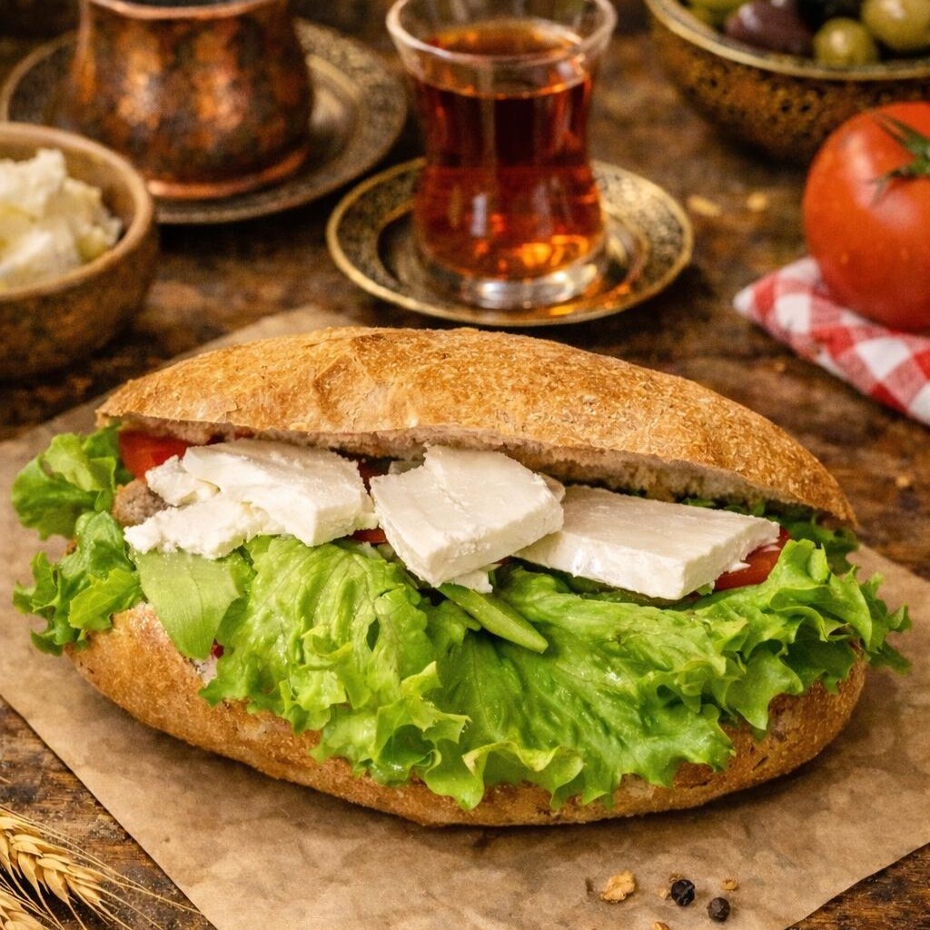 Tam Buğday Ekmek Arası Beyaz Peynirli Soğuk Sandviç