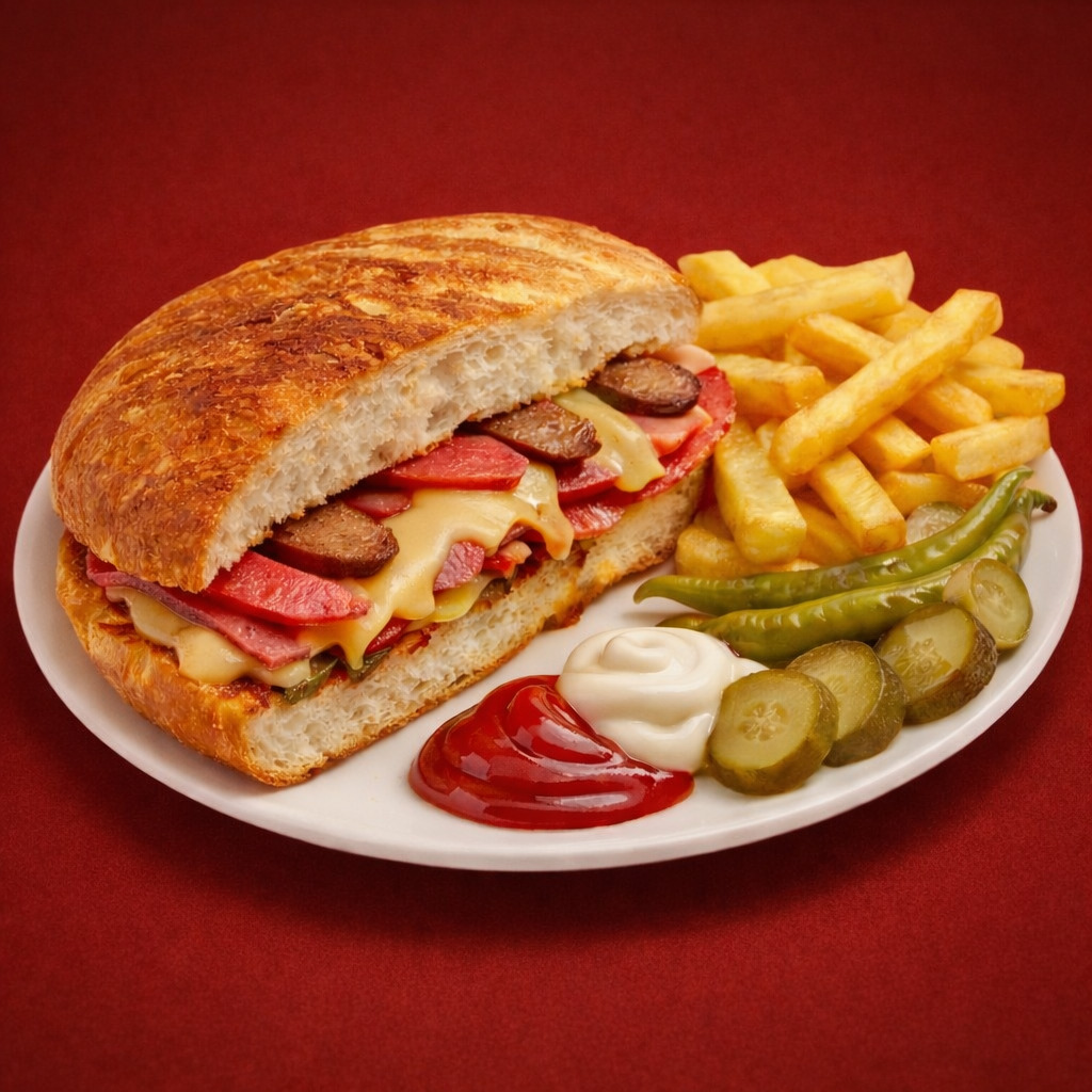 Ekmek Arası Karışık Tost (3/4)