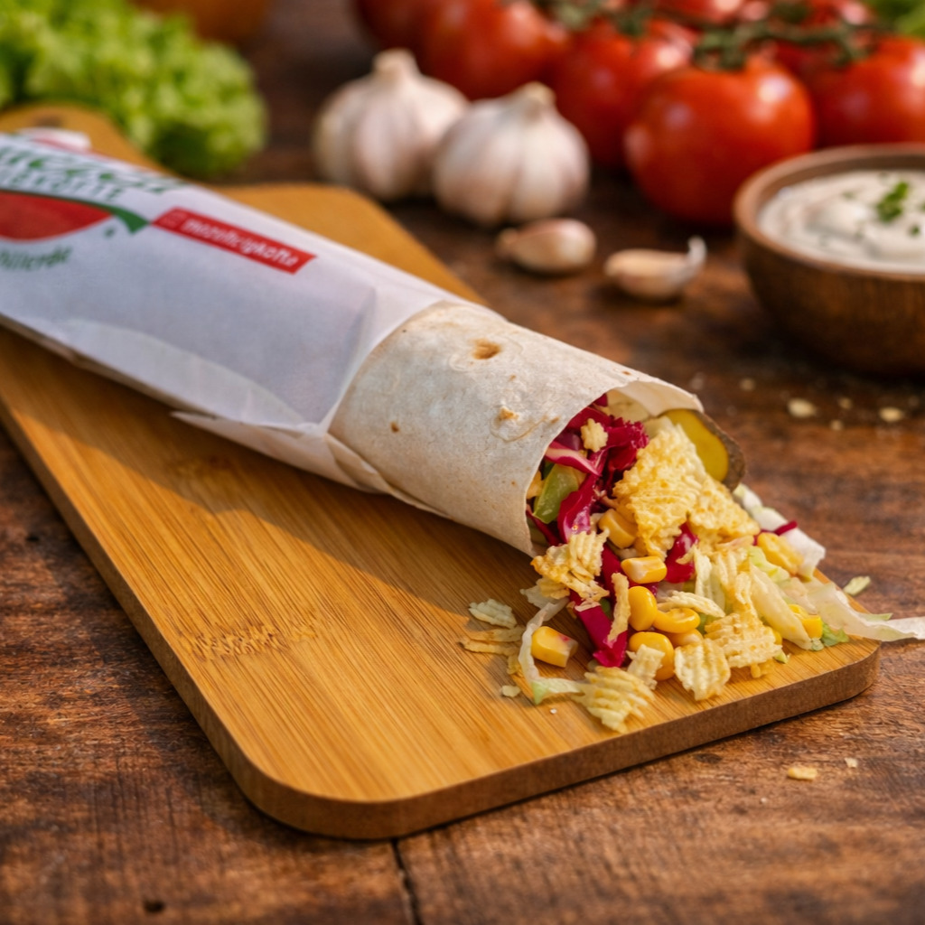 Barbekü Cipsli Çiğ Köfte Dürüm