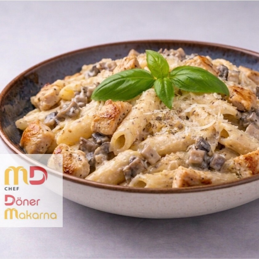 Kremalı Mantarlı Tavuklu Penne
