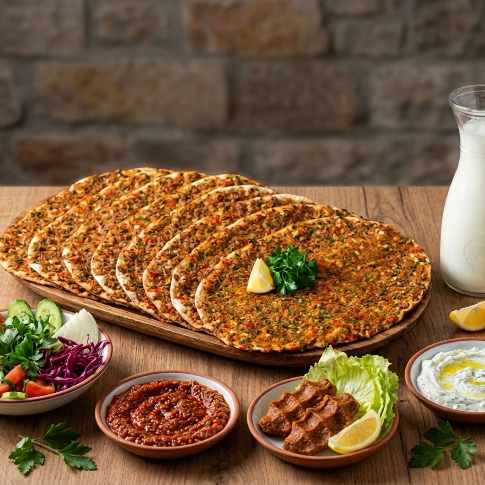 10'lu Antep Lahmacun ve Ayran Menü