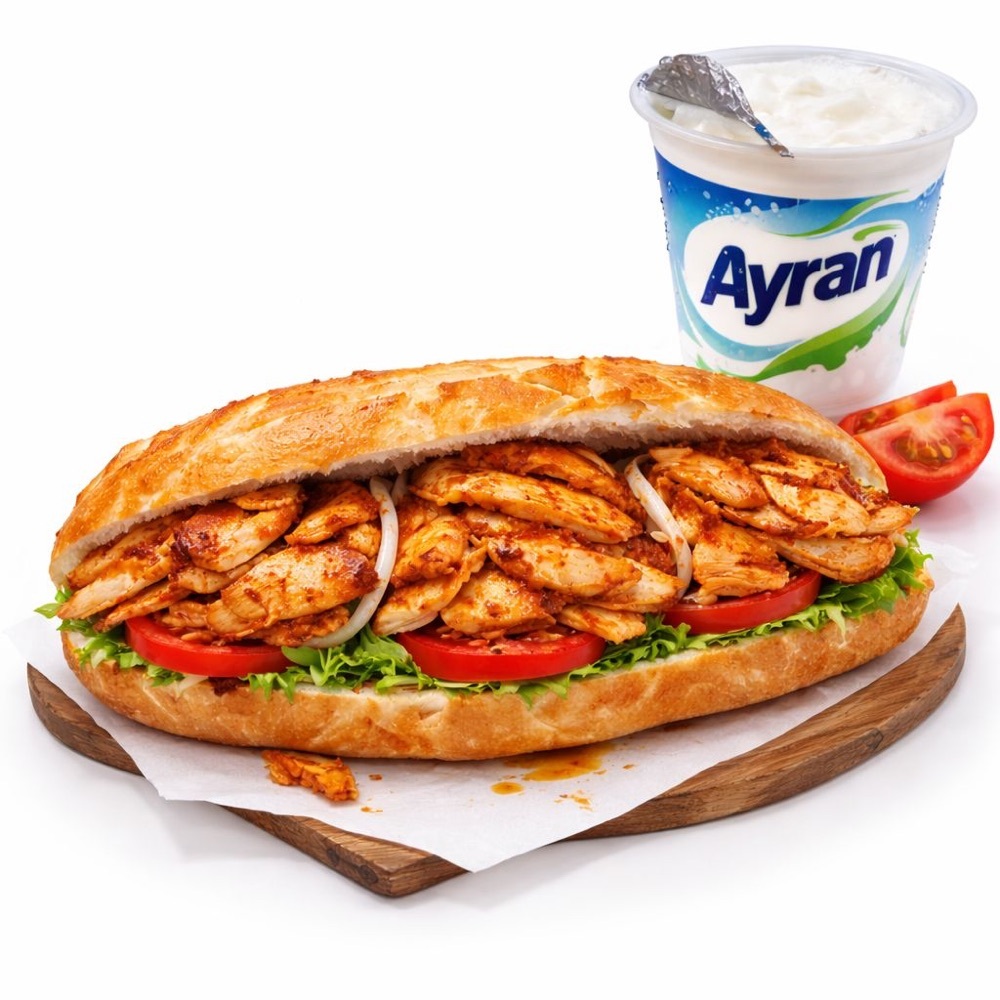 Üç Çeyrek Döner Ayran Menü