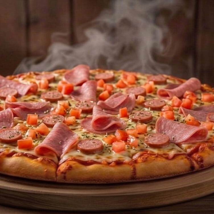Kumru Pizza (Büyük) VIP Live Sos Sosisli Jambonlu Kekik Bahçesi Gurme Pizzacı Pizza