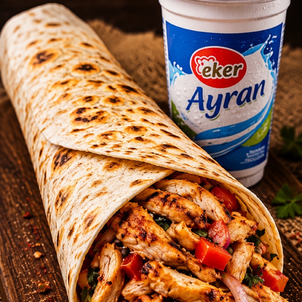 Zurna Tavuk Döner Dürüm (140) gr + Ayran (270 ml)